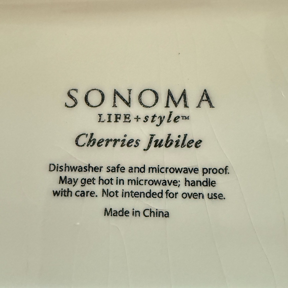 Red Cherry Ceramic Serving Trays - Picture 3 of 3